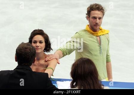 Nathalie Pechalat et Fabian Bourzat de France, pendant le patinage artistique, la danse sur glace, la danse libre des XXII Jeux Olympiques d'hiver Sotchi 2014, au Palais des sports d'Iceberg, le 17 février 2014 à Sotchi, Russie. Photo Pool KMSP / DPPI Banque D'Images