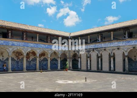 À l'intérieur de l'église de Sao Francisco et du couvent de Salvador dans l'État de Bahia, au Brésil. Banque D'Images