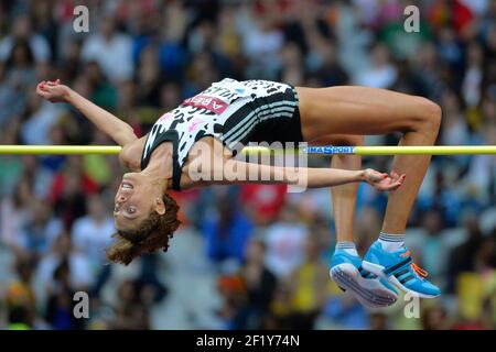 Blanka Vlasic (CRO) / High Jump Women pendant la ligue des diamants, Meeting Areva 2014, au Stade de France, Paris, France, le 5 juillet 2014. Photo Julien Crosnier / KMSP / DPPI Banque D'Images