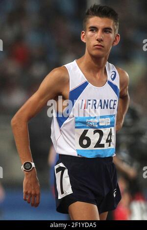 Anthony Pontier (FRA) lors de la compétition masculine Steeplechase de Nanjing 2014, Jeux Olympiques de la Jeunesse à Nanjing, dans la province de Jiangsu en Chine orientale, jour 6, le 21 août 2014. Photo Eddy Lemaistre / KMSP / DPPI Banque D'Images