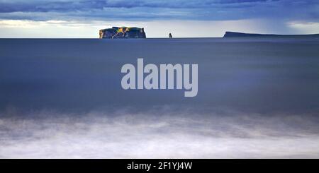 Ile de Drangey à Skagafjoerdur, Islande, Europe Banque D'Images