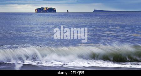 Ile de Drangey à Skagafjoerdur, Islande, Europe Banque D'Images