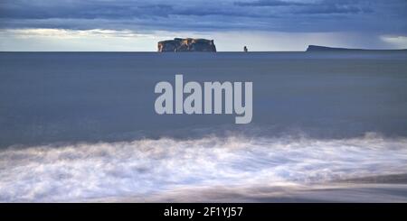 Ile de Drangey à Skagafjoerdur, Islande, Europe Banque D'Images