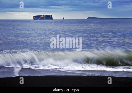 Ile de Drangey à Skagafjoerdur, Islande, Europe Banque D'Images