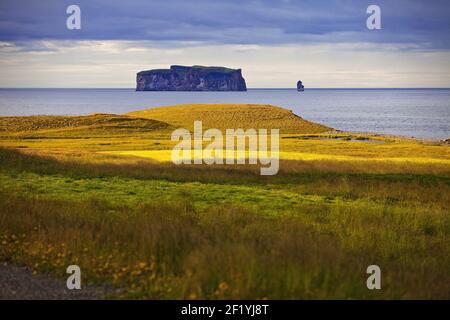 Ile de Drangey à Skagafjoerdur, Islande, Europe Banque D'Images