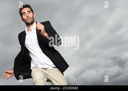 Martin Fourcade de France pose à domicile, à Lans en Vercors, France, le 1er juin 2015. Photo Philippe Millereau / KMSP / DPPI Banque D'Images