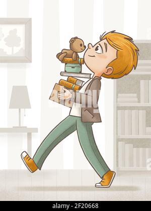 Homme en cours de nettoyage Banque D'Images