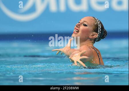 Margaux Chrtetien (FRA) ) participe à la finale libre solo en natation synchronisée lors des 16ème Championnats du monde de Fina 2015, à Kazan, Russie, jour 5, le 28 juillet, 2015 - photo Stephane Kempinaire / KMSP / DPPI Banque D'Images