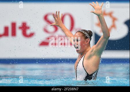 Margaux Chrtetien (FRA) ) participe à la finale libre solo en natation synchronisée lors des 16ème Championnats du monde de Fina 2015, à Kazan, Russie, jour 5, le 28 juillet, 2015 - photo Stephane Kempinaire / KMSP / DPPI Banque D'Images