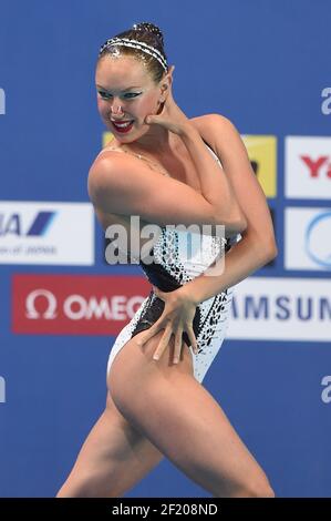 Margaux Chrtetien (FRA) ) participe à la finale libre solo en natation synchronisée lors des 16ème Championnats du monde de Fina 2015, à Kazan, Russie, jour 5, le 28 juillet, 2015 - photo Stephane Kempinaire / KMSP / DPPI Banque D'Images