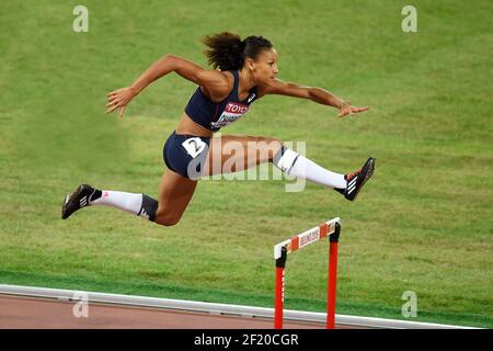 Aurelie Chaboudez (FRA) participe à 400 mètres haies femmes lors des Championnats du monde de l'IAAF, Beijing 2015, au Stade National, à Beijing, Chine, jour 3, le 24 août, 2015 - photo Julien Crosnier / KMSP / DPPI Banque D'Images