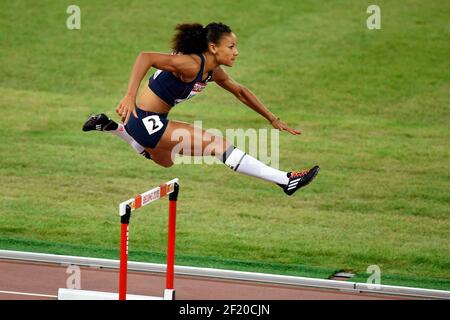 Aurelie Chaboudez (FRA) participe à 400 mètres haies femmes lors des Championnats du monde de l'IAAF, Beijing 2015, au Stade National, à Beijing, Chine, jour 3, le 24 août, 2015 - photo Julien Crosnier / KMSP / DPPI Banque D'Images