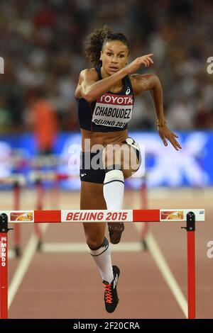 Aurelie Chaboudez (FRA) participe sur 400 M haies semi-finales lors des Championnats du monde de l'IAAF, Beijing 2015, au Stade National, à Beijing, Chine, jour 3, le 24 août, 2015 - photo Stephane Kempinaire / KMSP / DPPI Banque D'Images