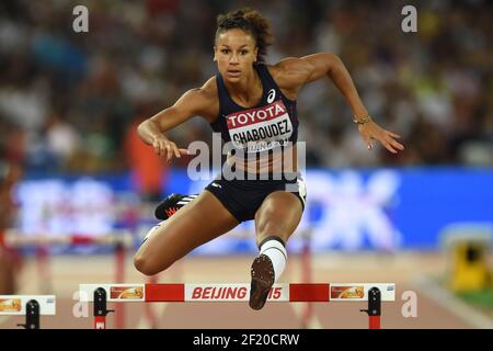 Aurelie Chaboudez (FRA) participe sur 400 M haies semi-finales lors des Championnats du monde de l'IAAF, Beijing 2015, au Stade National, à Beijing, Chine, jour 3, le 24 août, 2015 - photo Stephane Kempinaire / KMSP / DPPI Banque D'Images