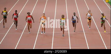 Dafne Schippers (NED) remporte la médaille d'or en 200 mètres femmes lors des Championnats du monde de l'IAAF, Beijing 2015, au Stade National, à Beijing, Chine, jour 7, le 28 août, 2015 - photo Julien Crosnier / KMSP / DPPI Banque D'Images