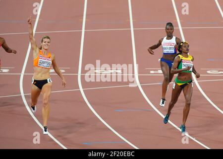 Dafne Schippers (NED) remporte la médaille d'or en 200 mètres femmes lors des Championnats du monde de l'IAAF, Beijing 2015, au Stade National, à Beijing, Chine, jour 7, le 28 août, 2015 - photo Julien Crosnier / KMSP / DPPI Banque D'Images