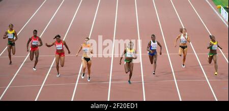 Dafne Schippers (NED) remporte la médaille d'or en 200 mètres femmes lors des Championnats du monde de l'IAAF, Beijing 2015, au Stade National, à Beijing, Chine, jour 7, le 28 août, 2015 - photo Julien Crosnier / KMSP / DPPI Banque D'Images