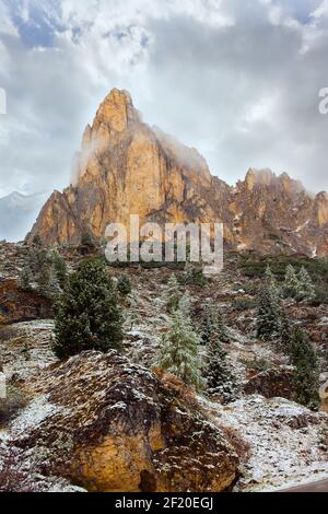 Magnifique panorama sur les Alpes Dolomites Banque D'Images