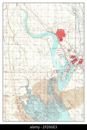 Moses Lake, Washington, carte 1956, 1:62500, États-Unis d'Amérique par Timeless Maps, données U.S. Geological Survey Banque D'Images