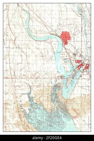 Moses Lake, Washington, carte 1956, 1:62500, États-Unis d'Amérique par Timeless Maps, données U.S. Geological Survey Banque D'Images