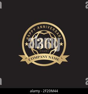 Modèle vectoriel pour le logo du 36e anniversaire Illustration de Vecteur