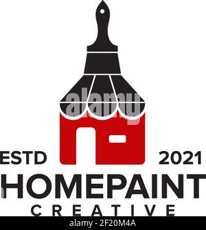 Home Paint société logo design modèle vectoriel Illustration de Vecteur