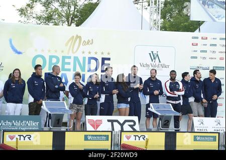 L'équipe olympique française lors de la 10ème Open de France 2016 Vichy Val d'Allier, au Stade Aquatique, à Bellerive-sur-Allier, France, les 2 et 3 juillet, 2016 - photo Stephane Kempinaire / KMSP / DPPI Banque D'Images