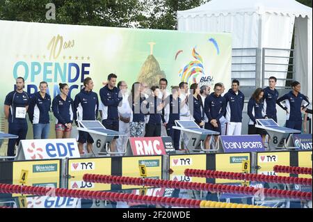 L'équipe olympique française lors de la 10ème Open de France 2016 Vichy Val d'Allier, au Stade Aquatique, à Bellerive-sur-Allier, France, les 2 et 3 juillet, 2016 - photo Stephane Kempinaire / KMSP / DPPI Banque D'Images