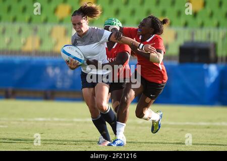 France Jade le PESQ Rugby Sevens les femmes en action lors des Jeux Olympiques RIO 2016, Rugby Seven Women, France contre Kenya, le 6 août 2016, À Rio, Brésil - photo Jean-Marie Hervio / KMSP / DPPI Banque D'Images