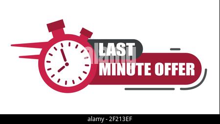 Illustration vectorielle dernière chance signe publicitaire avec mégaphone Illustration de Vecteur