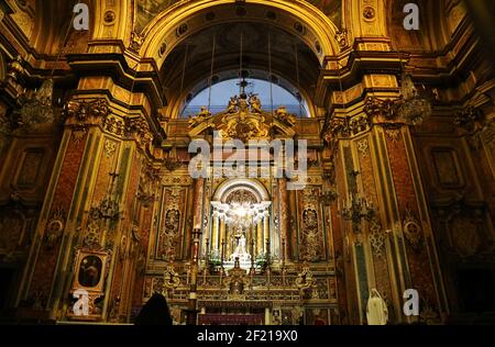 Napoli - Altare della Chiesa di San Giuseppe dei Ruffi Banque D'Images