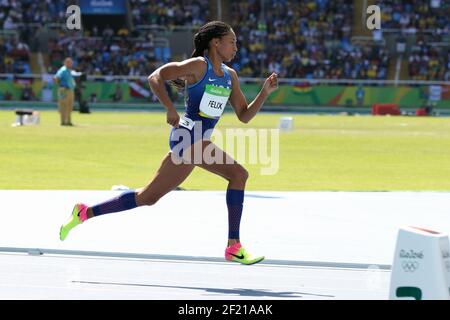 Allyson FELIX (USA) participe au 400m féminin lors des Jeux Olympiques RIO 2016, Athlétisme, le 13 août 2016, à Rio, Brésil - photo Eddy Lemaistre / KMSP / DPPI Banque D'Images