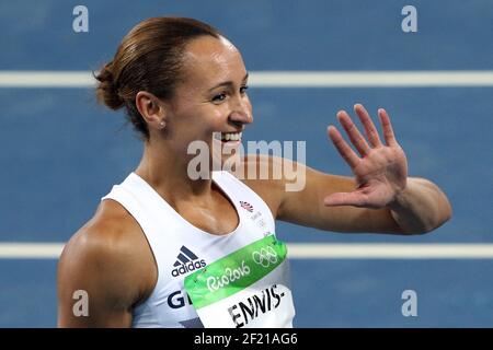 Jessica Ennis-Hill (GBR) remporte la médaille d'or dans l'Heptatlon féminin lors des Jeux Olympiques RIO 2016, Athlétisme, le 13 août 2016, à Rio, Brésil - photo Eddy Lemaistre / KMSP / DPPI Banque D'Images