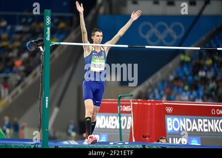 BONDARENKO Bohdan (UKR) participe au saut en hauteur masculin lors des Jeux Olympiques RIO 2016, Athlétisme, le 16 août 2016, à Rio, Brésil - photo Jean Marie Hervio / KMSP / DPPI Banque D'Images