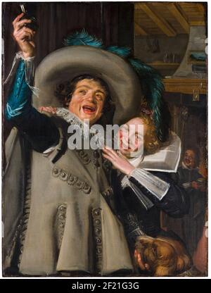 Jeune homme et femme dans une auberge, peinture par Frans Hals, 1623 Banque D'Images