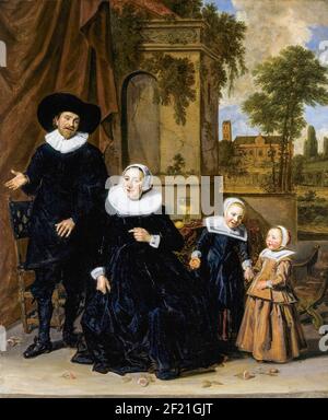 Frans Hals, Portrait d'une famille néerlandaise, peinture, 1633-1636 Banque D'Images