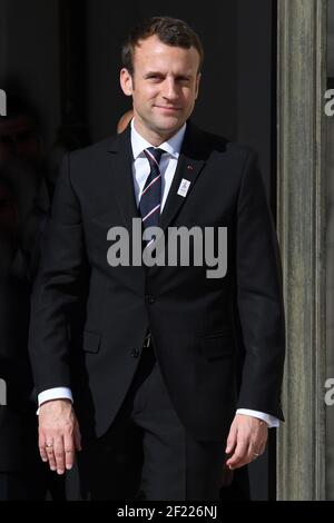 Réception du nouveau Président français Emmanuel Macron à l'Elysée au cours de la 4ème journée de visite de la Commission d'évaluation du CIO à Paris, le 16 mai 2017 - photo Philippe Millereau / KMSP / DPPI Banque D'Images