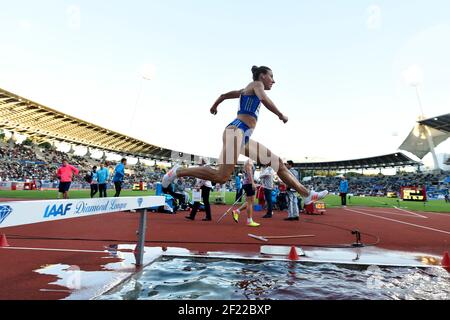 Ophelie Claude Boxberger (FRA) se produit en 3000m SC femmes lors de la rencontre de Paris 2017, au stade Charlety, à Paris, France, le 1er juillet, 2017 - photo Jean-Marie Hervio / KMSP / DPPI Banque D'Images