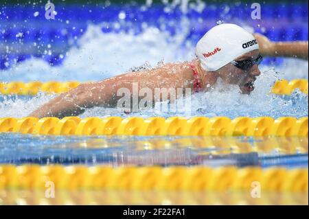 Katinka Hosszu (HUN) est en compétition et célèbre la médaille d'or de l'héritier lors de la finale féminine Medley de 200 m lors des 17e championnats du monde de la FINA, à Duna Arena, à Budapest, Hongrie, jour 11, Le 24 juillet 2017, photo Stephane Kempinaire / KMSP / DPPI Banque D'Images