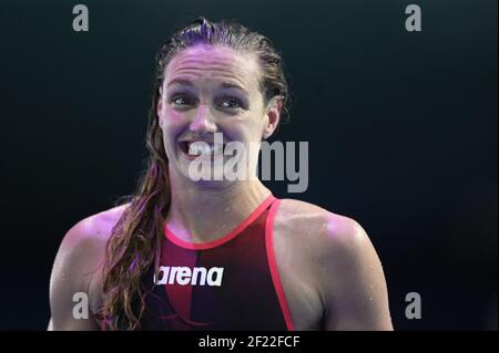 Katinka Hosszu (HUN) est en compétition et célèbre la médaille d'or de l'héritier lors de la finale féminine Medley de 200 m lors des 17e championnats du monde de la FINA, à Duna Arena, à Budapest, Hongrie, jour 11, Le 24 juillet 2017, photo Stephane Kempinaire / KMSP / DPPI Banque D'Images