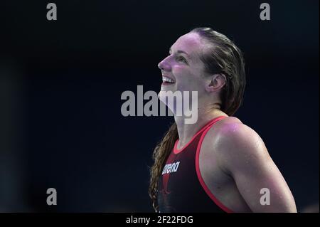 Katinka Hosszu (HUN) est en compétition et célèbre la médaille d'or de l'héritier lors de la finale féminine Medley de 200 m lors des 17e championnats du monde de la FINA, à Duna Arena, à Budapest, Hongrie, jour 11, Le 24 juillet 2017, photo Stephane Kempinaire / KMSP / DPPI Banque D'Images