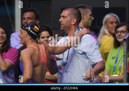 MIRIEIA Belmonte Garcia (ESP) est en compétition et remporte la médaille d'or sur le papillon féminin de 200 m lors des 17e championnats du monde de la FINA, à Duna Arena, à Budapest, Hongrie, jour 14, Le 27 juillet 2017, photo Stephane Kempinaire / KMSP / DPPI Banque D'Images