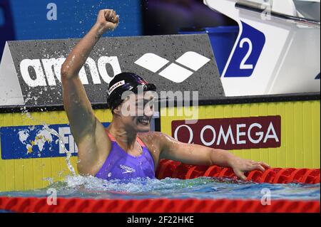 MIRIEIA Belmonte Garcia (ESP) est en compétition et remporte la médaille d'or sur le papillon féminin de 200 m lors des 17e championnats du monde de la FINA, à Duna Arena, à Budapest, Hongrie, jour 14, Le 27 juillet 2017, photo Stephane Kempinaire / KMSP / DPPI Banque D'Images