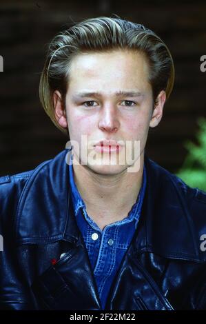 Prominenz auf der IFA à Berlin, Allemagne 1989, hier: Schauspieler Hendrik Martz