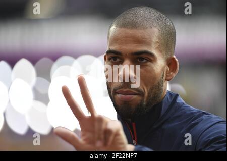 Benjamin Compaore (FRA) participe à la qualification de triple saut masculin lors des Championnats du monde d'athlétisme 2017, au stade olympique, à Londres, Royaume-Uni, jour 4, Le 7 août 2017 - photo Stéphane Kempinaire / KMSP / DPPI Banque D'Images