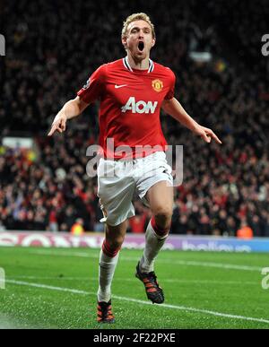 Photo du dossier datée du 22-11-2011 de Darren Fletcher de Manchester United. Date de publication : le mercredi 10 mars 2021. Banque D'Images