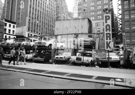 Parking, New York, États-Unis, 1977 Banque D'Images