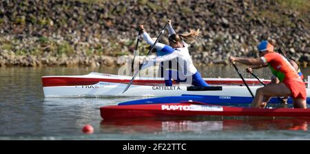 ANAIS Cattelet de France concurrence en C1 femmes 200 m lors des Championnats du monde de Sprint Canoe 2017 d'ICF à Racice, République Tchèque, jour 4, 26 août 2017 - photo Jean-Marie Hervio / KMSP / DPPI Banque D'Images