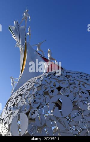 Illustration pendant les XXIII Jeux Olympiques d'hiver Pyeongchang 2018, le 6 février 2018, au Centre Alpensia à Pyeongchang, Corée du Sud - photo Philippe Millereau / KMSP / DPPI Banque D'Images