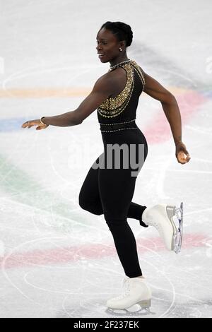 Mae Berenice Meite (fra) pendant les XXIII Jeux Olympiques d'hiver Pyeongchang 2018, patinage artistique, événement d'équipe, Programme de court-circuit féminin, le 11 février 2018, à Gangneung Ice Arena à Pyeongchang, Corée du Sud - photo Philippe Millereau / KMSP / DPPI Banque D'Images